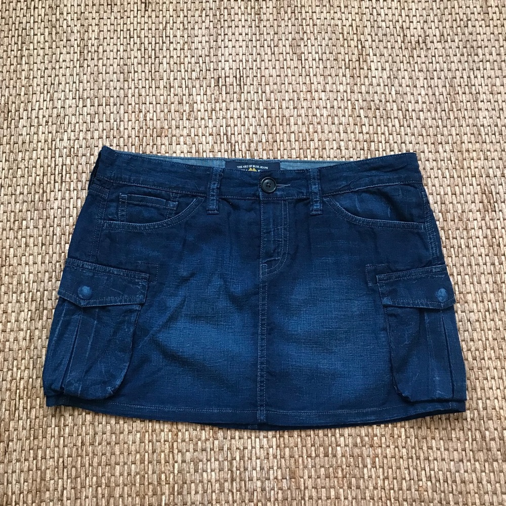 Lucky Brand Denim Jeans Operator Mini Skirt Size 4